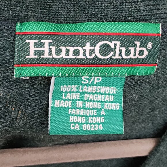 Hunt Club VTG Green 100% Lambswool Button Front Cardigan - Picture 4 of 4